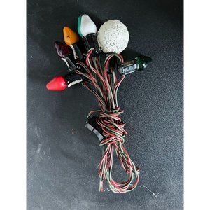 Vintage Christmas Lights Light String Strand C7 NOMA Set Wood Berry large #5